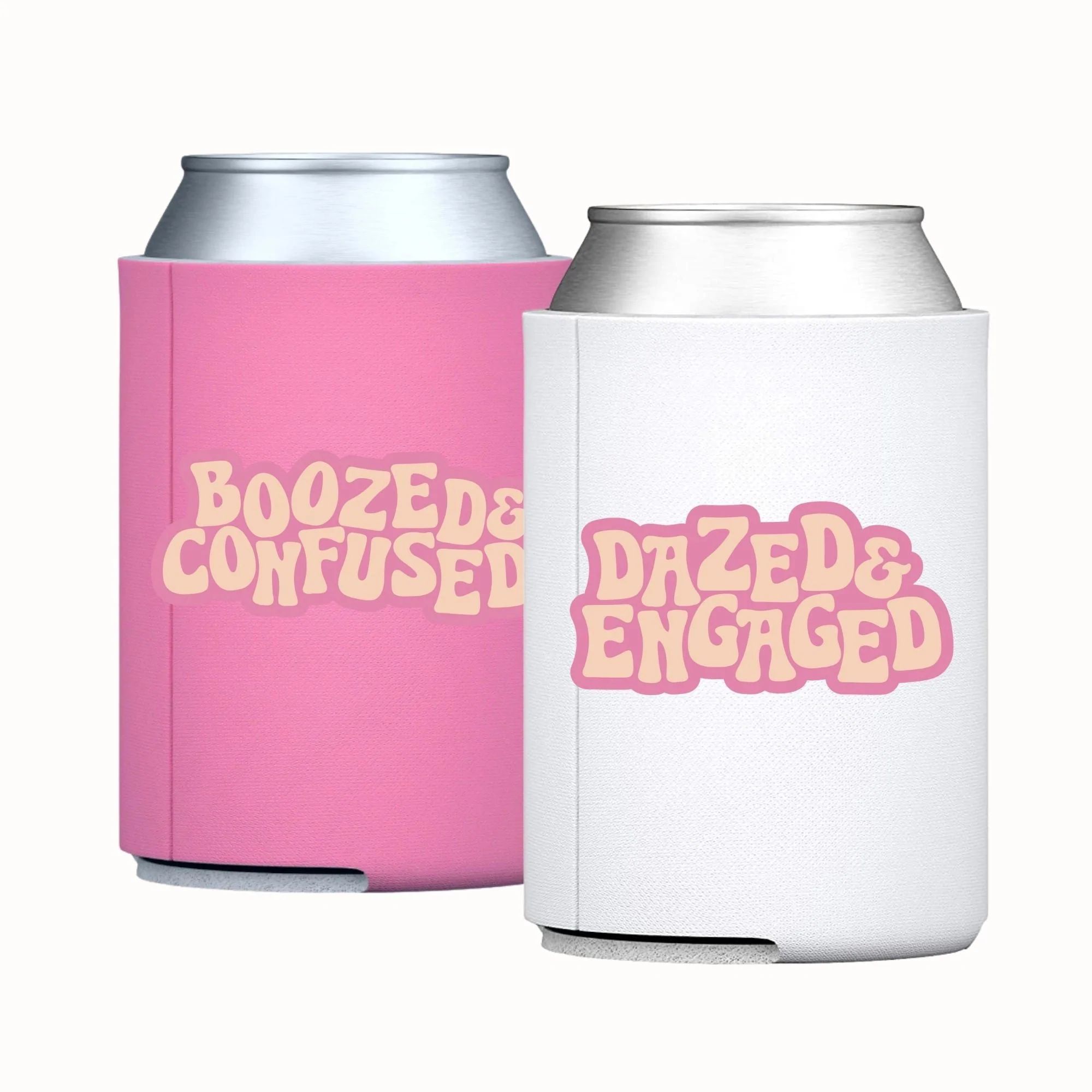 Dazed & Engaged / Boozed & Confused Can Cooler | Sprinkled With Pink