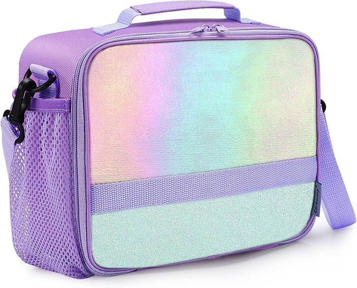 Cerbonny Kids Lunch Box, Crystal Purple, Insulated, Durable, Adjustable Shoulder Strap, Keeps Foo... | Amazon (US)