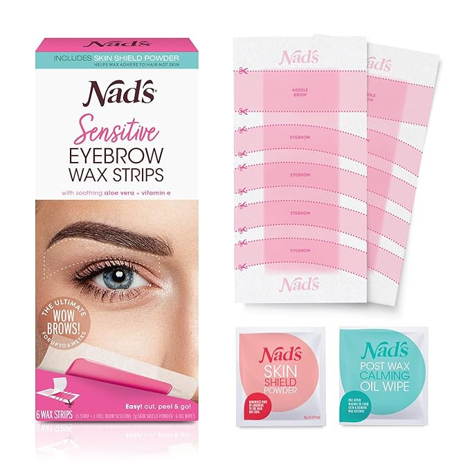 Nad's Eyebrow Wax Strips - Facial Hair Removal for Women - Eyebrow Wax Kit with 6 Eyebrow Waxing ... | Amazon (US)