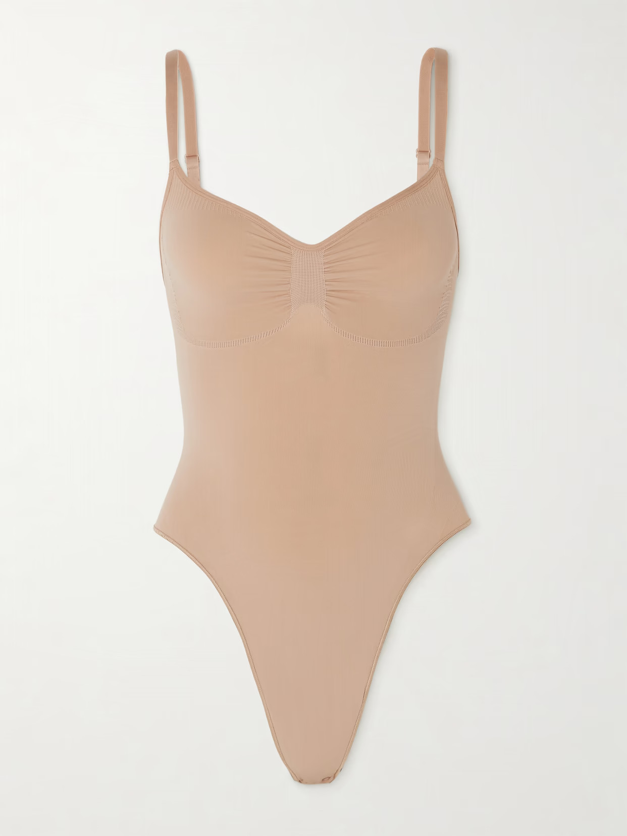 SKIMS - Seamless Sculpt Thong Bodysuit - Sienna | NET-A-PORTER (US)
