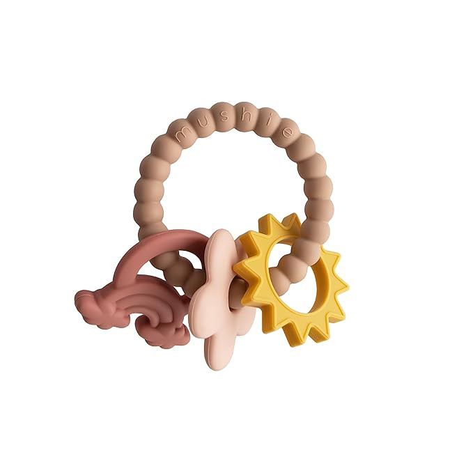 mushie Silicone Nature Teething Ring Toy | Amazon (US)