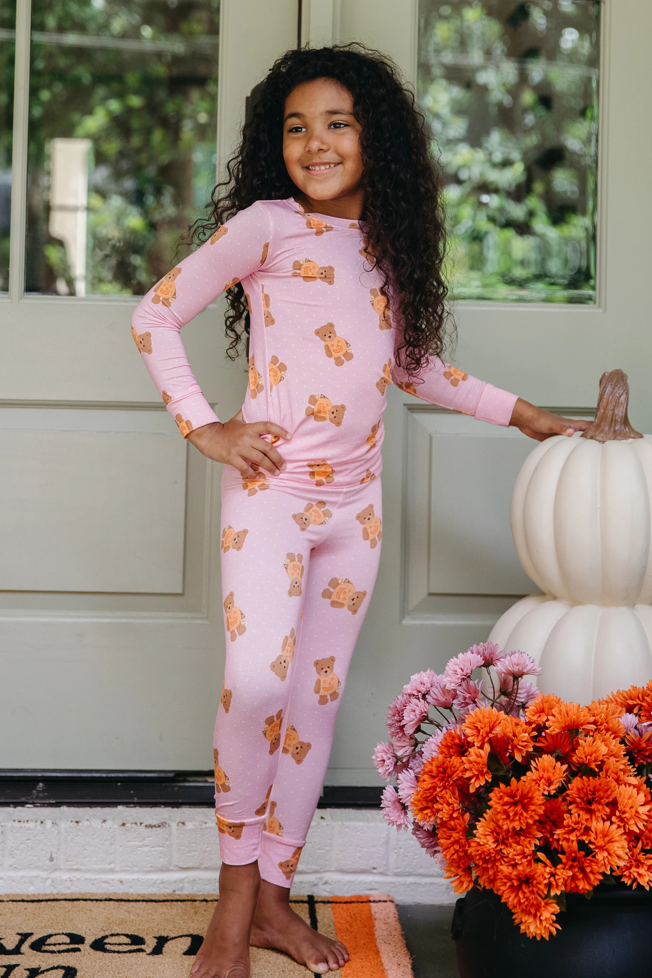 Polka Dot Little Boo Bear Two Piece Set | Bamboo Kids Pajamas | In My Jammers | In My Jammers