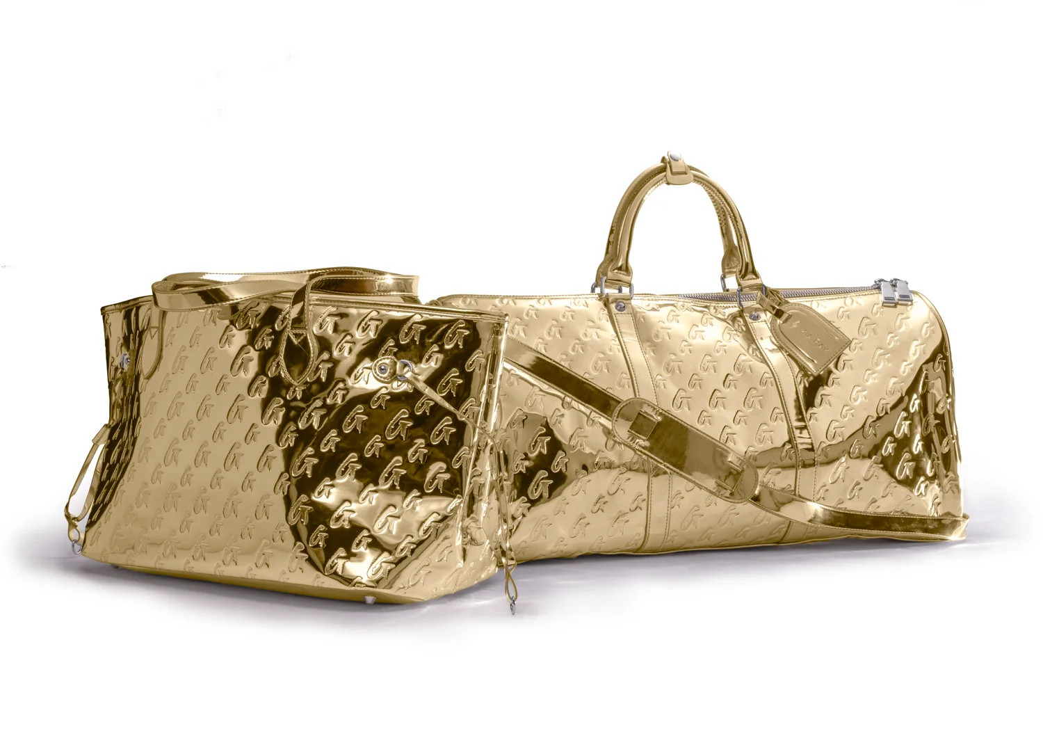MONOGRAM TRAVEL SET - METALLIC GOLD | Glam-Aholic Lifestyle