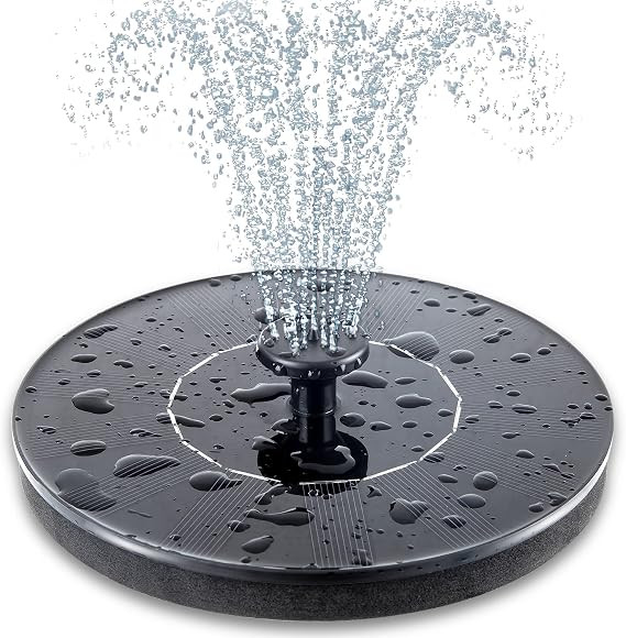 Mademax Solar Bird Bath Fountains Pump, Upgrade 1.4W Solar Fountain with 6 Nozzle, Free Standing ... | Amazon (US)