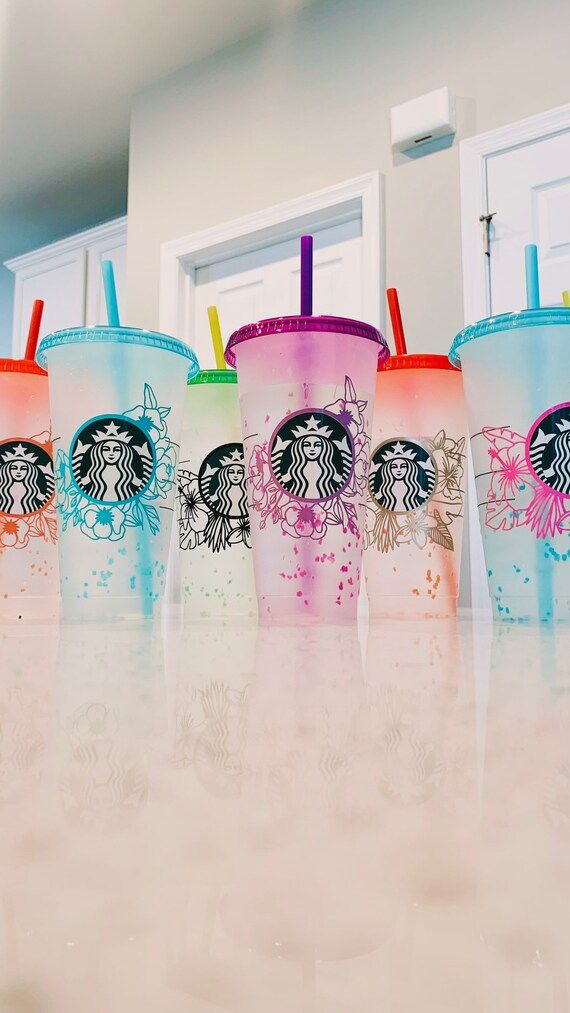 Color-Changing Confetti Personalized Starbucks Summer 2021 | Etsy | Etsy (US)