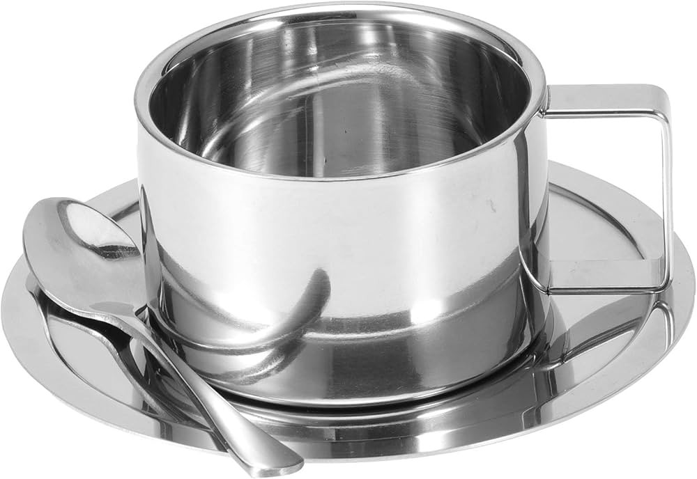 Stainless Steel Coffee Cup Set, 200ml/7oz Insulated Espresso Cup Set Double Walled Mugs Milk Tea ... | Amazon (CA)