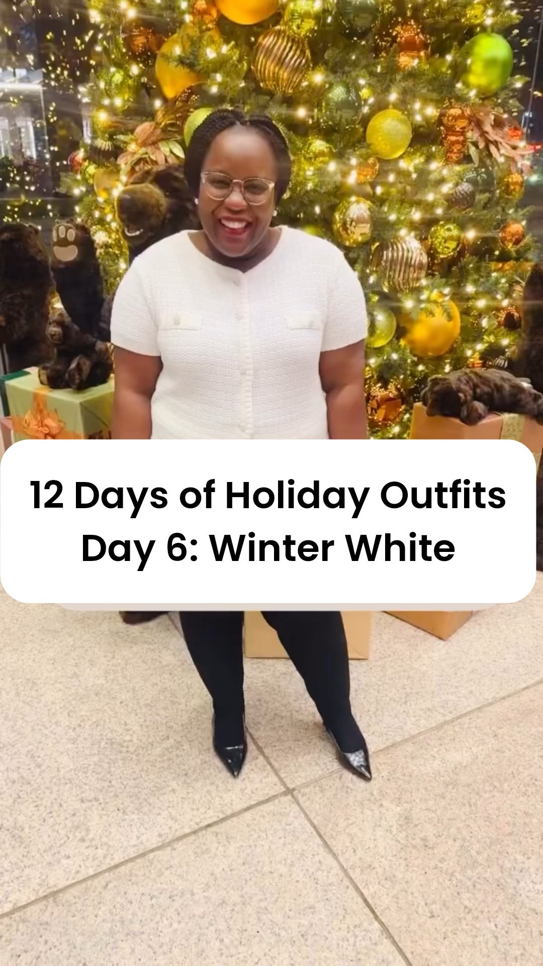 Happy Friday! 

It’s Day 6 of the countdown and we are glowing! 🌟 There is something so sophisticated about an all-white moment in the middle of December.  This textured knit set is my current favorite for looking polished while staying incredibly comfortable.  Who says you have to wear red and green to be festive?  Sometimes, a crisp winter white is the ultimate holiday statement.

Tag a friend who needs this outfit inspo for their next holiday event!

#winterwhites #winterfashion2025 #festivefashion2025 #WhiteAfterLaborDay #knitwearstyle

Midsize outfits, event outfits, outfit inspo, curvy outfits, size 14 style, curvy fashion, midsize style, petite style, body positive woman, self love blog, curvy looks, attorney style, stylist tips, professional styling, affordable midsize style, wardrobe essentials , capsule wardrobe, closet cleanout, closet edit, effortless style, midsize looks, midsize outfits, attorney outfits, affordable outfits, black personal stylist, attorney looks, size inclusive fashion, holiday styling, style tips, petite workwear, lawyer look, capsule wardrobe, petite look, winter white, knitwear, holiday outfit inspo