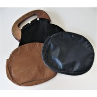 Vintage Bermuda Bag With 2 Bonded Leather Covers, Wood Handles, Navy Blue, Light Brown, Preppy Handb | Etsy (US)