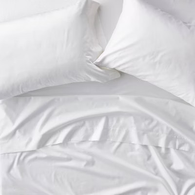 Full 600 Thread Count Sateen Sheet Set White - Casaluna™ | Target
