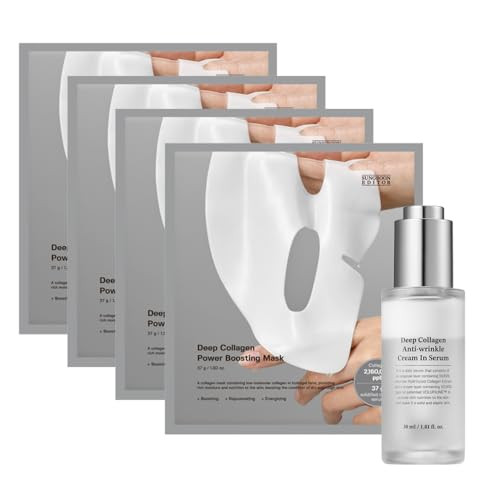 Tiktok Trend Items Wrinkle Free Boosting DUO: Deep Collagen Power Boosting Mask (4ea) & Deep Coll... | Amazon (US)