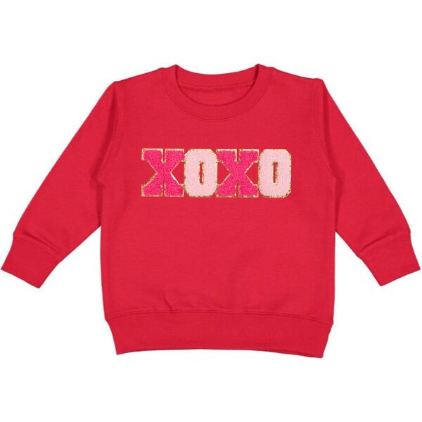 XOXO Patch Valentine's Day Sweatshirt, Red | Maisonette