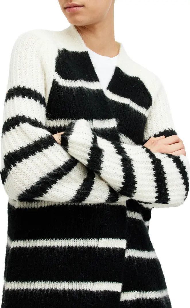 AllSaints Lou Long Open Front Cardigan | Nordstrom | Nordstrom