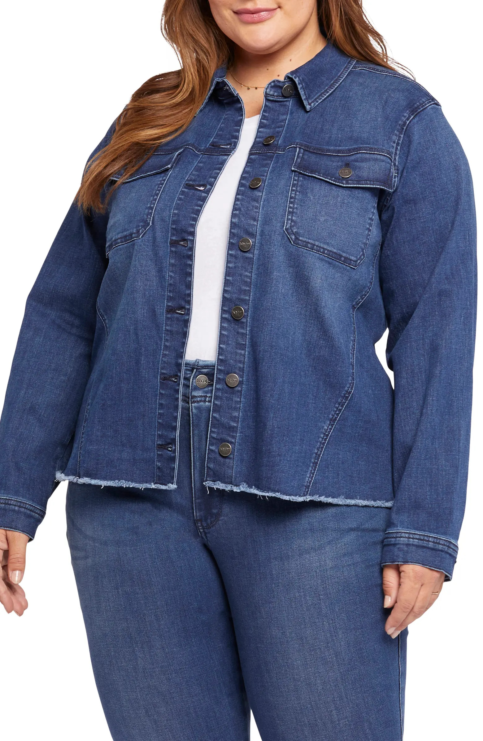 Fray Hem Denim Trucker Jacket | Nordstrom