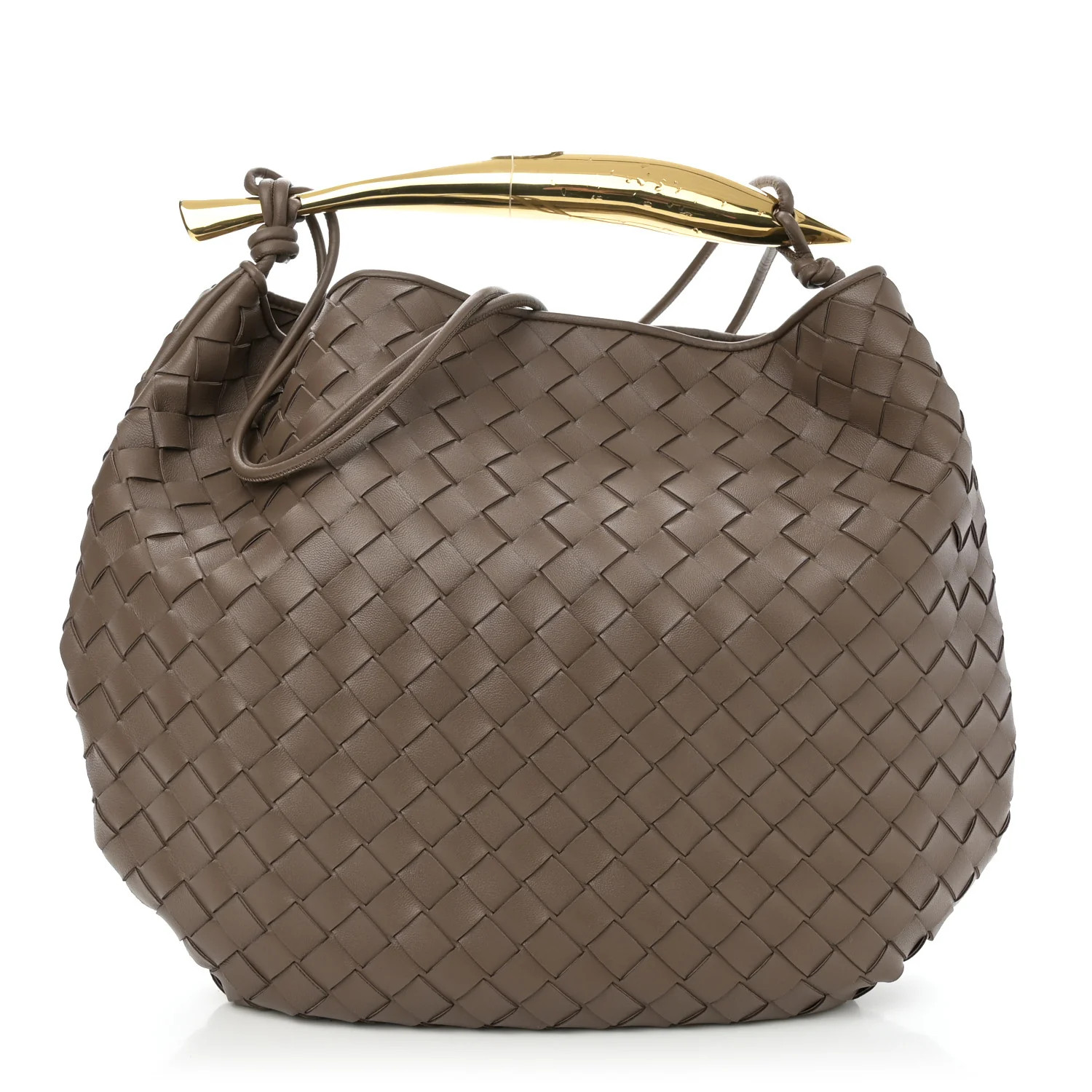 Bottega Veneta Nappa Intrecciato Medium Sardine Bag Taupe Grey 1740778 | FASHIONPHILE (US)
