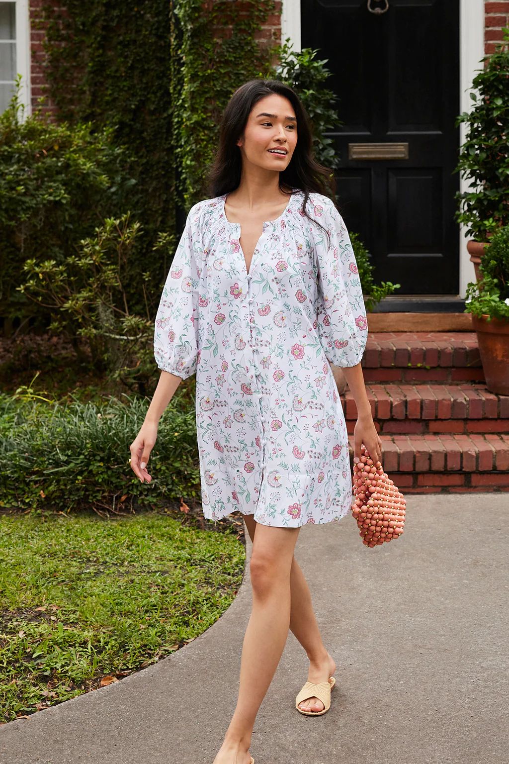 Hammock Shirt Dress in Garden Vines | Lake Pajamas