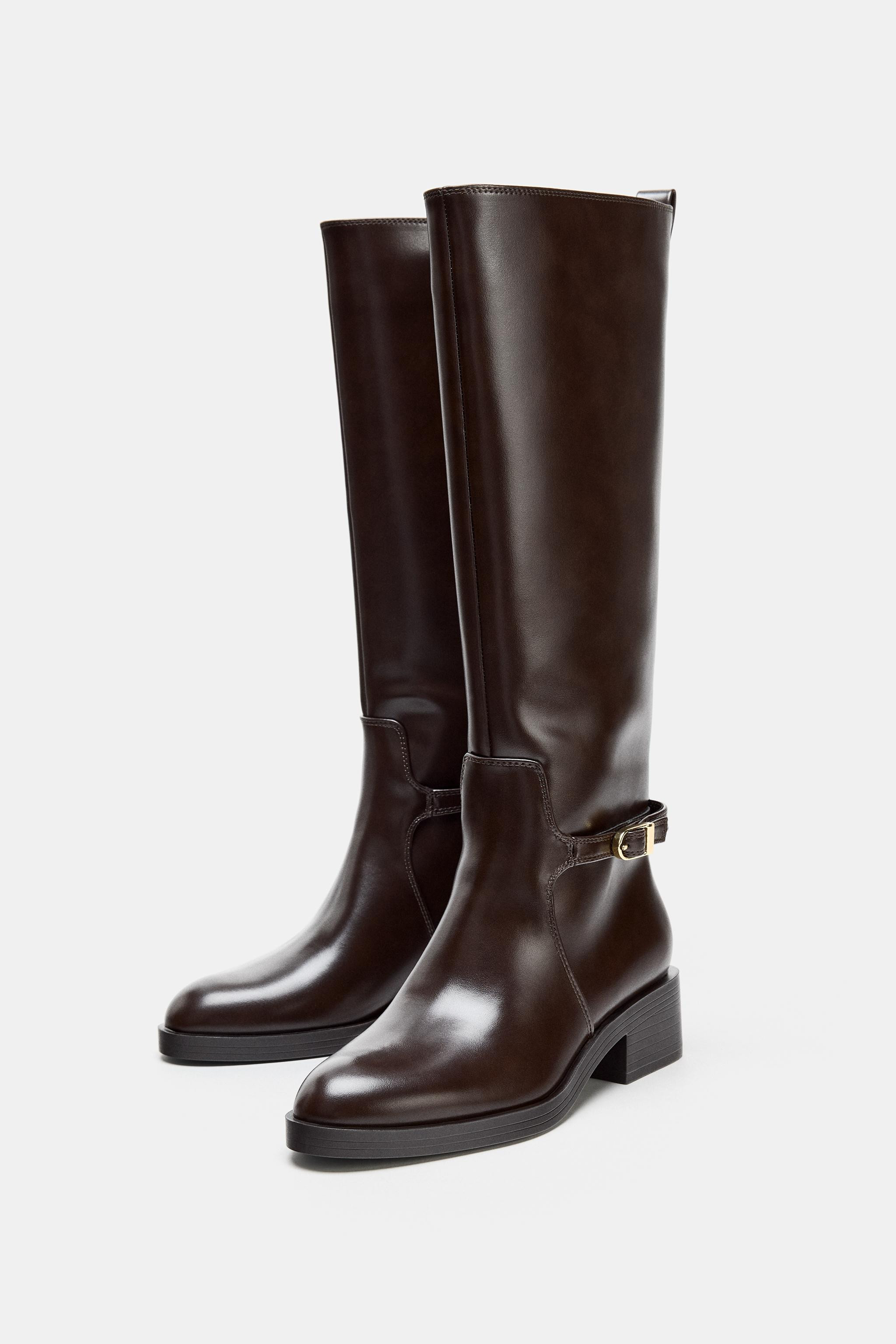 HEELED RIDING BOOTS | Zara Canada