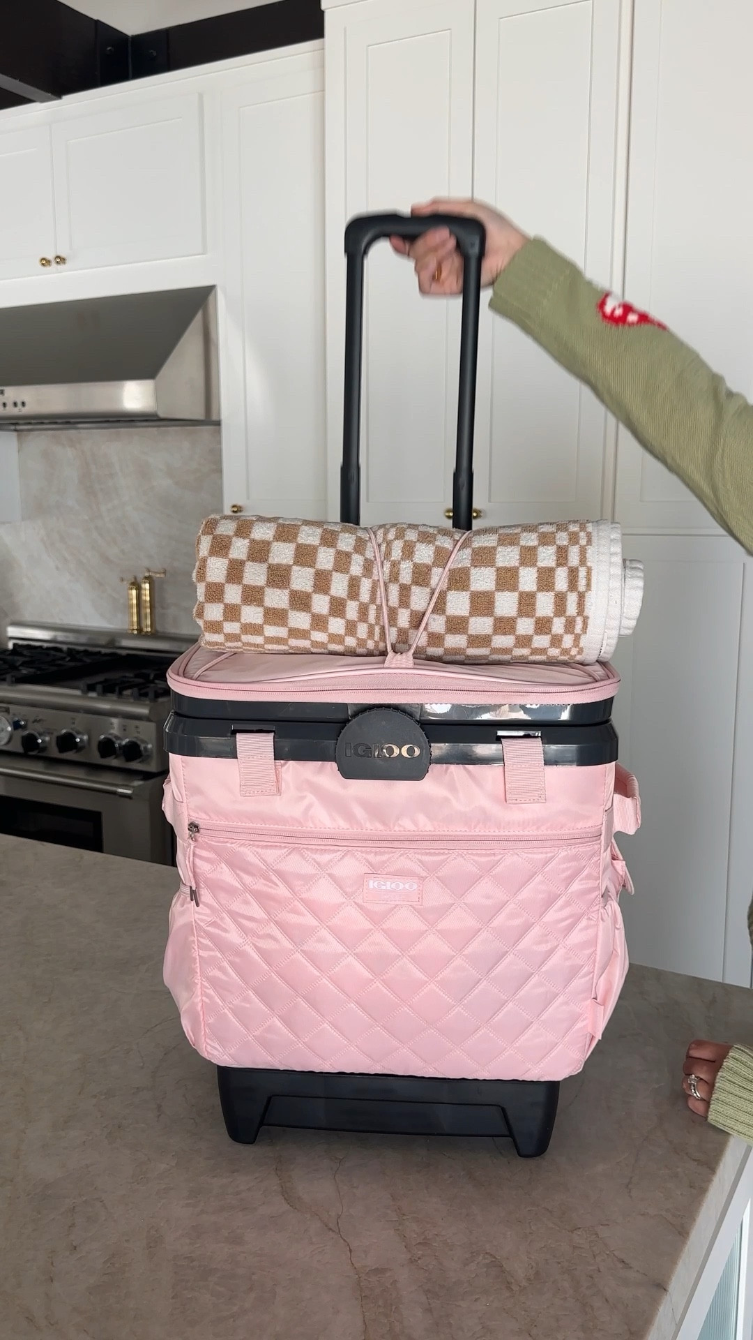 Summer beach cooler on wheels from target 
Pink beach cooler target find 
Wheel picnic basket 
Picnic cooler 
Perfect for a road trip or camping weekend cooler 

#LTKstyletip #LTKtravel #LTKSeasonal