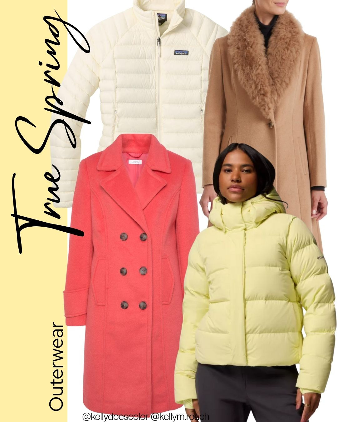 Your fall and winter coats and outerwear don't have to be black! Find a colorful one in your seasonal palette!  True Spring colors are warm and vibrant! 

 #LTKSeasonal #LTKOver40 #LTKStyleTip