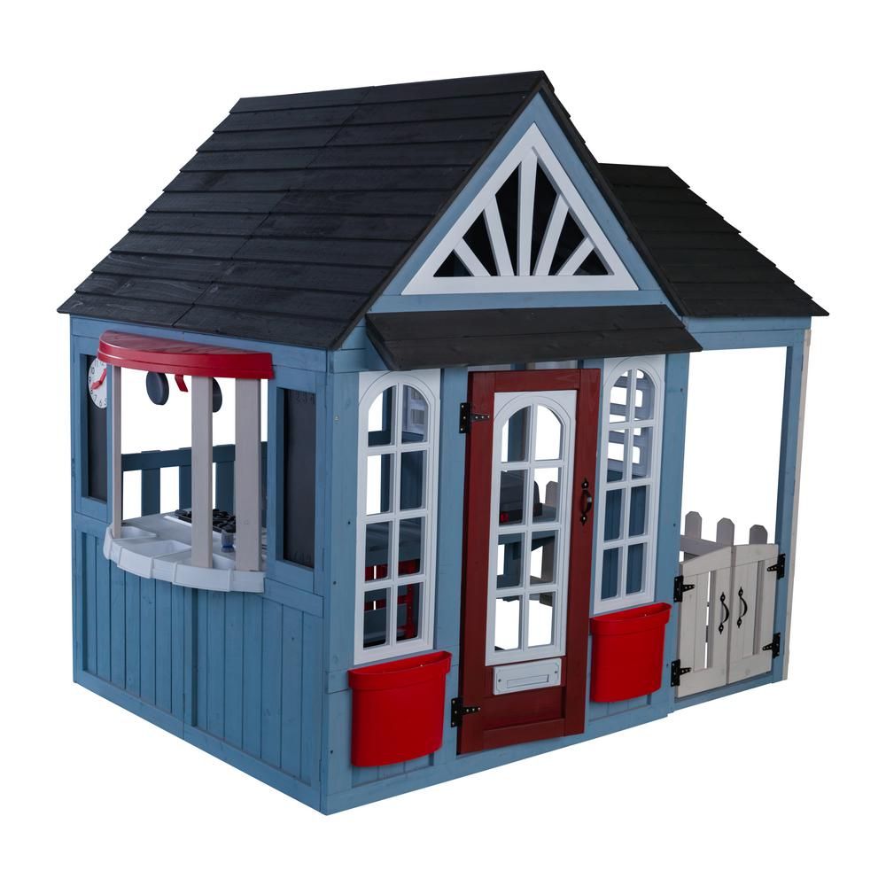 KidKraft Timber Trail Wooden Outdoor Playhouse | The Home Depot