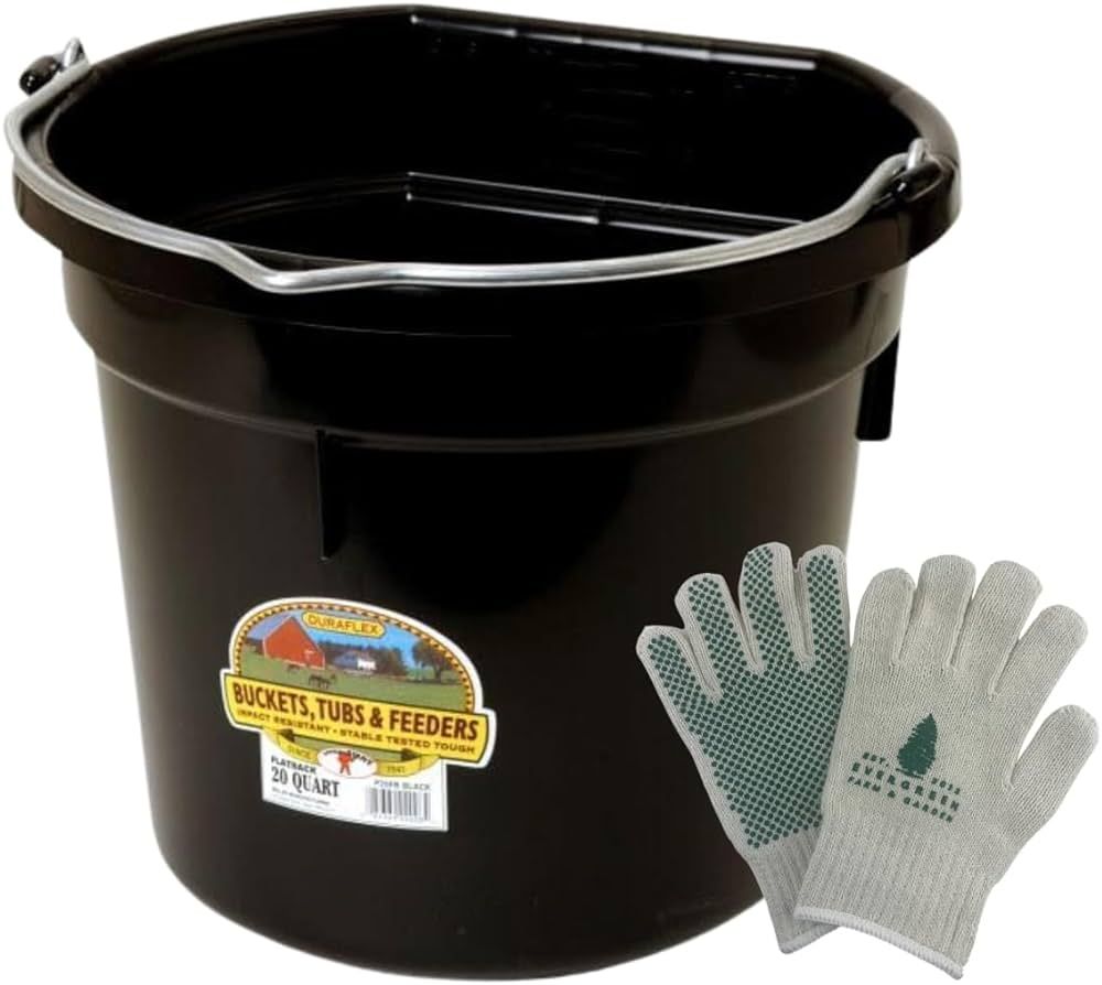 Little Giant Flat Back Bucket 20 Qt - Feed Livestock and Pets with Options of 12 to Choose from -... | Amazon (US)