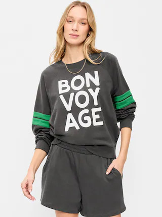 Crew-Neck Raglan Graphic Sweatshirt | Old Navy (US)