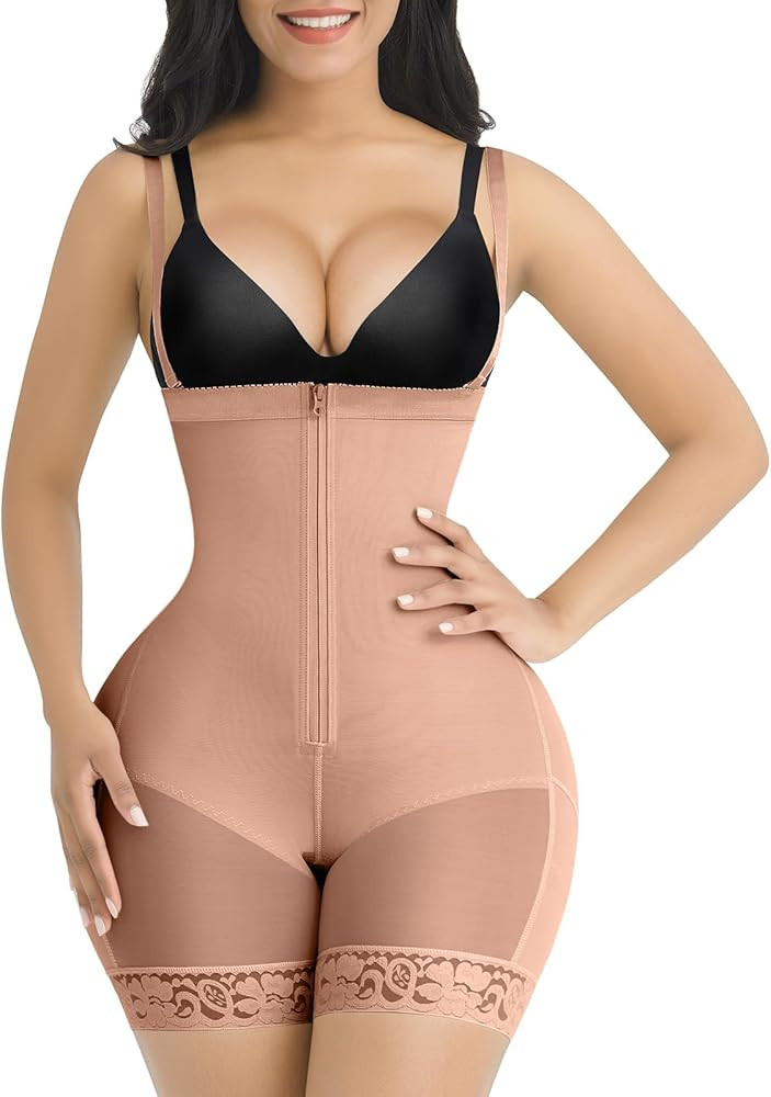 SHAPELLX Fajas Colombianas Shapewear for Women Tummy Control Plus Size Postpartum Body Shaper But... | Amazon (US)