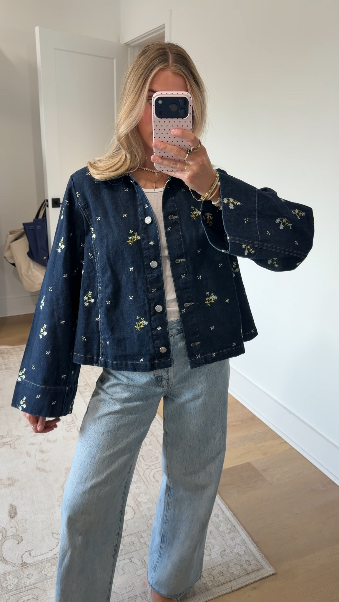 Amazon size small Chevara Women’s Embroidered Denim Jacket Button Up Jean Coat

#LTKootd #LTKSaleAlert #LTKSeasonal