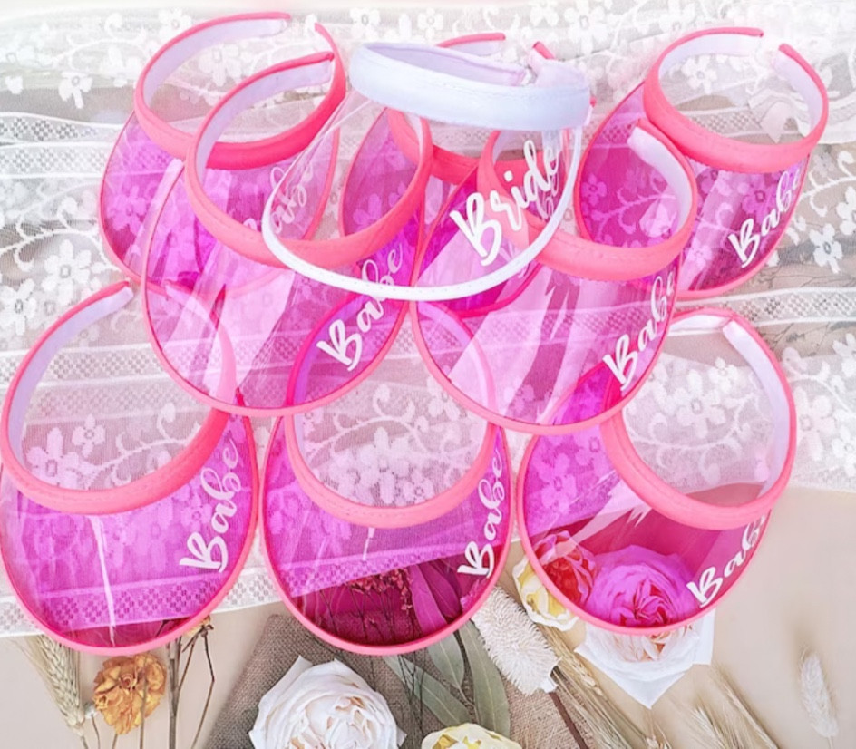 Barbie Theme Bride Visor by Caaseydesign

Bachelorette Visors | Iridescent Barbie Theme Bachelorette Party | Sun Visors Beach Bachelorette Pool Party Favors

 

5 out of 5 stars     
Primary

#LTKSeasonal #LTKstyletip #LTKwedding