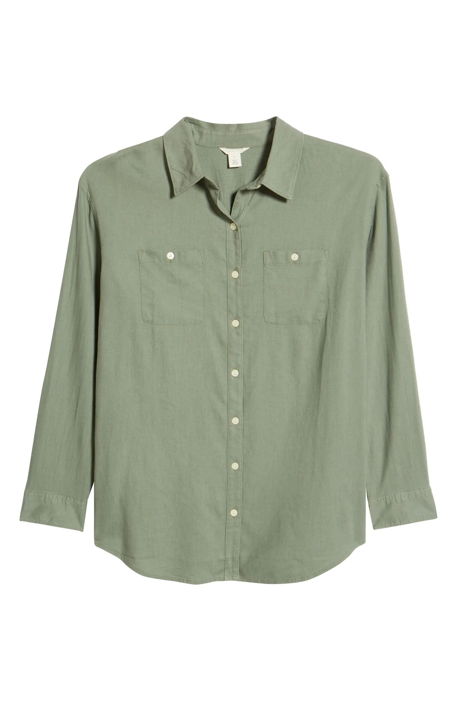 Caslon® Women's Linen Button-Up Shirt | Nordstrom | Nordstrom
