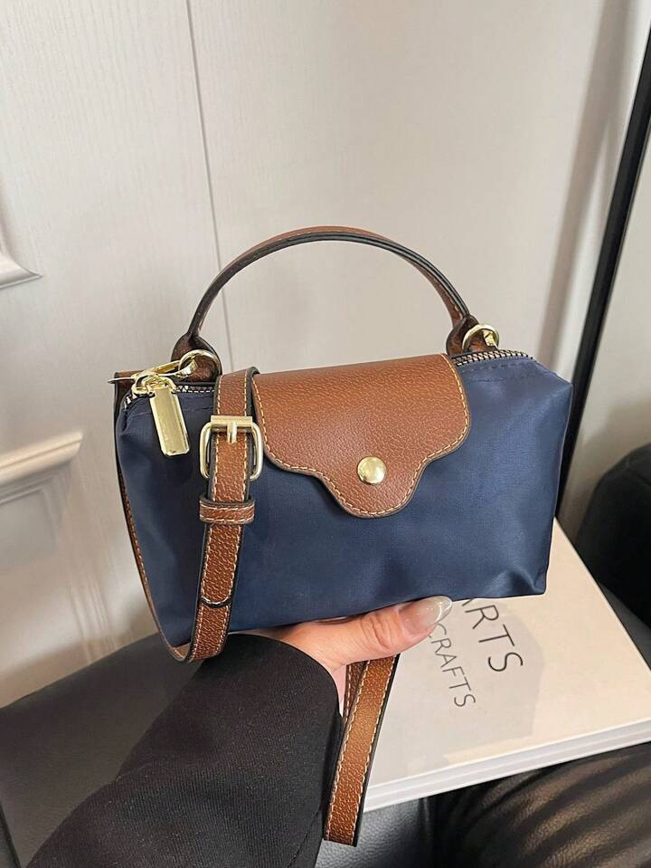 Women's Fabric Nylon Minimalist Messenger Bag, Magnetic Dumpling Crossbody Bag, Casual Cute Fashi... | SHEIN