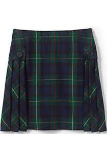 School Uniform Girls Side Pleat Plaid Skort Above the Knee | Lands' End (US)