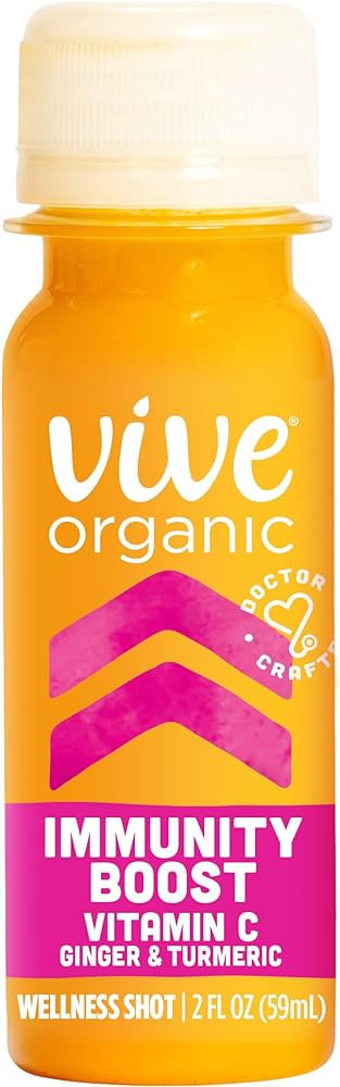 Vive Organic Immunity Boost Vitamin C, Ginger & Turmeric Shot (2oz bottle) | Amazon (US)