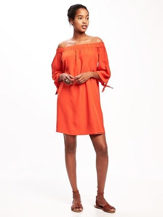 Off-the-Shoulder Shift Dress for Women | Old Navy US