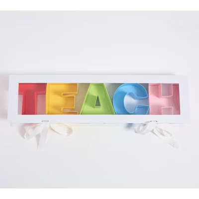 Cook With Color Fillable Word Food Storage Gift Box TEACH | Target