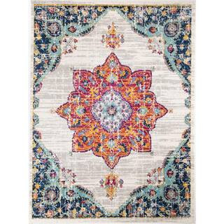 StyleWell Aurora Multicolored 8 ft. x 10 ft. Medallion Area Rug 3006889 - The Home Depot | The Home Depot