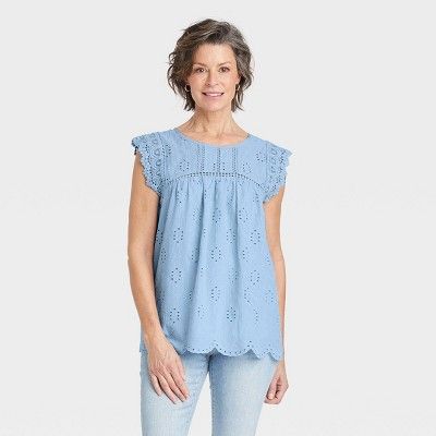 Women's Eyelet Tank Top - Knox Rose™ | Target