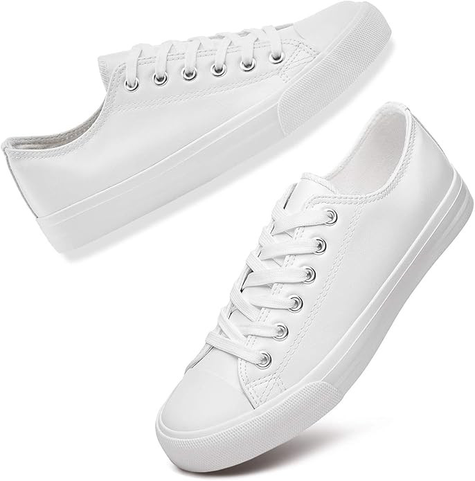 Women's Canvas Shoes Fashion Sneakers White Tennis Shoes Casual Slip on Shoes Floral Embroidered ... | Amazon (US)