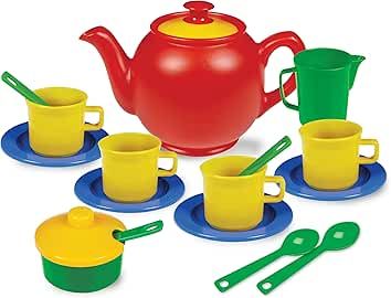 Kidzlane Play Tea Set, 15+ Durable Plastic Pieces, Safe and BPA Free for Childrens... | Amazon (US)