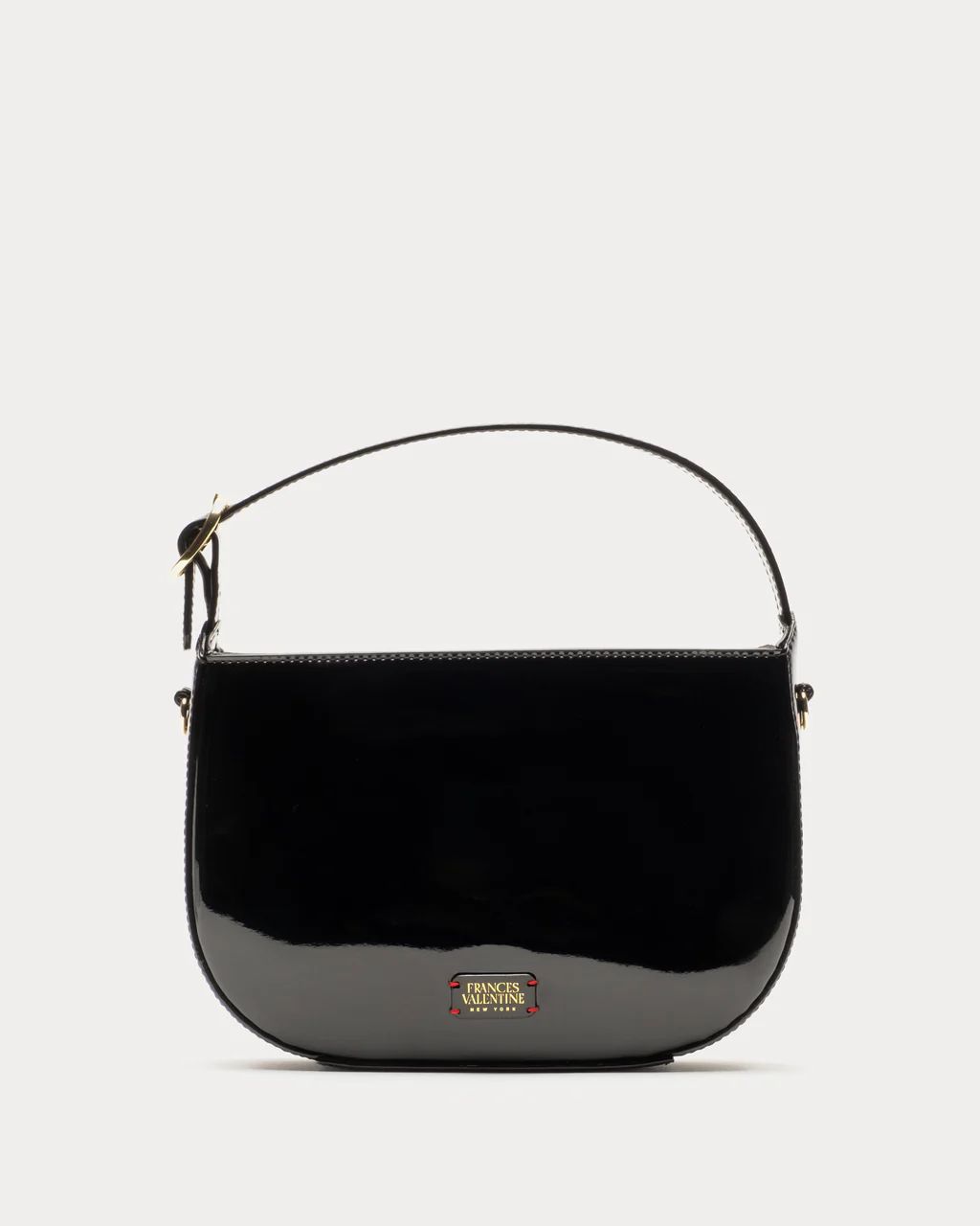 Grace Crossbody Soft Patent Black | Frances Valentine