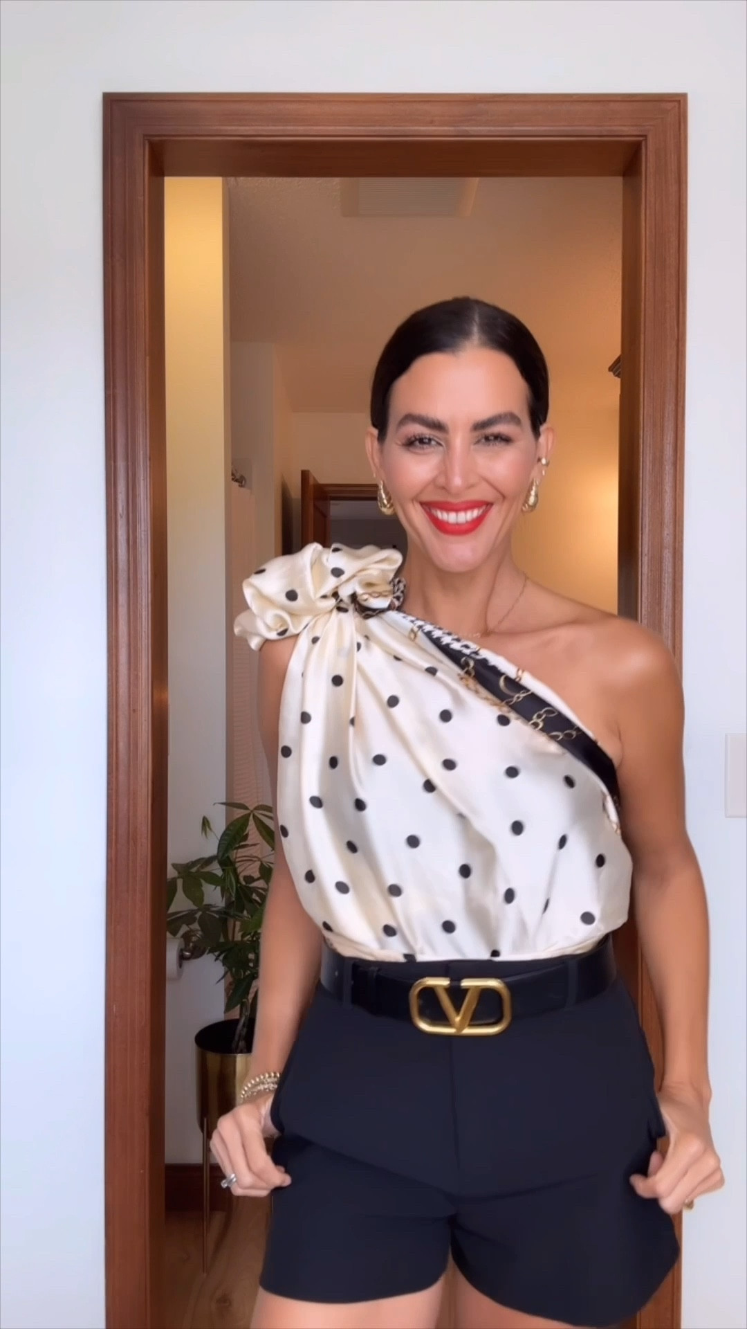 Size up in the bra. Runs small in the waist. Wearing a size 36B, usually a 34B. Scarf is 75” x 35” . Valentino belt is H 30 mm / 1.2 inches
Lipstick is Ruby woo.

 I am 5’7” | 126 pounds 

#LTKGiftGuide #LTKHoliday #LTKActive