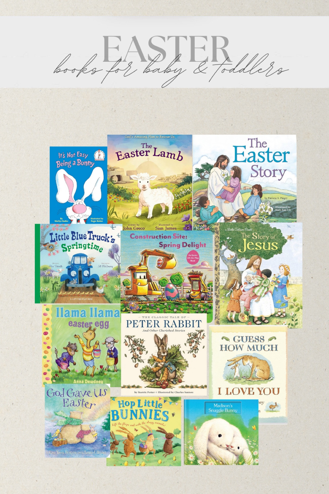 Easter books for baby & toddlers!🤍📚🐰 

#toddlermusthave #toddlerfavorites #amazon #amazonprime #amazonkids #amazondeals #kidsbooks #babybooks #easterbooks #easterbasketstuffers #peterrabbit #pbk #easter #easterbasket #toddlergifting #kidseasterbook #books #babysfirsteaster #targetfinds 

#LTKBaby #LTKSeasonal #LTKKids