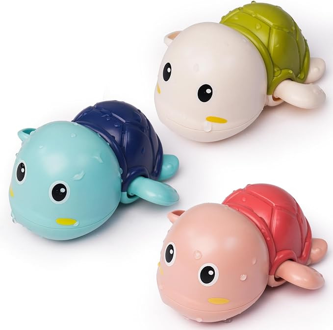 LiKee Bath Toys 3 Pack with 3 Colors | Cute Swimming Turtles Wind Up Toys for Baby Toddlers 1+ Ye... | Amazon (US)