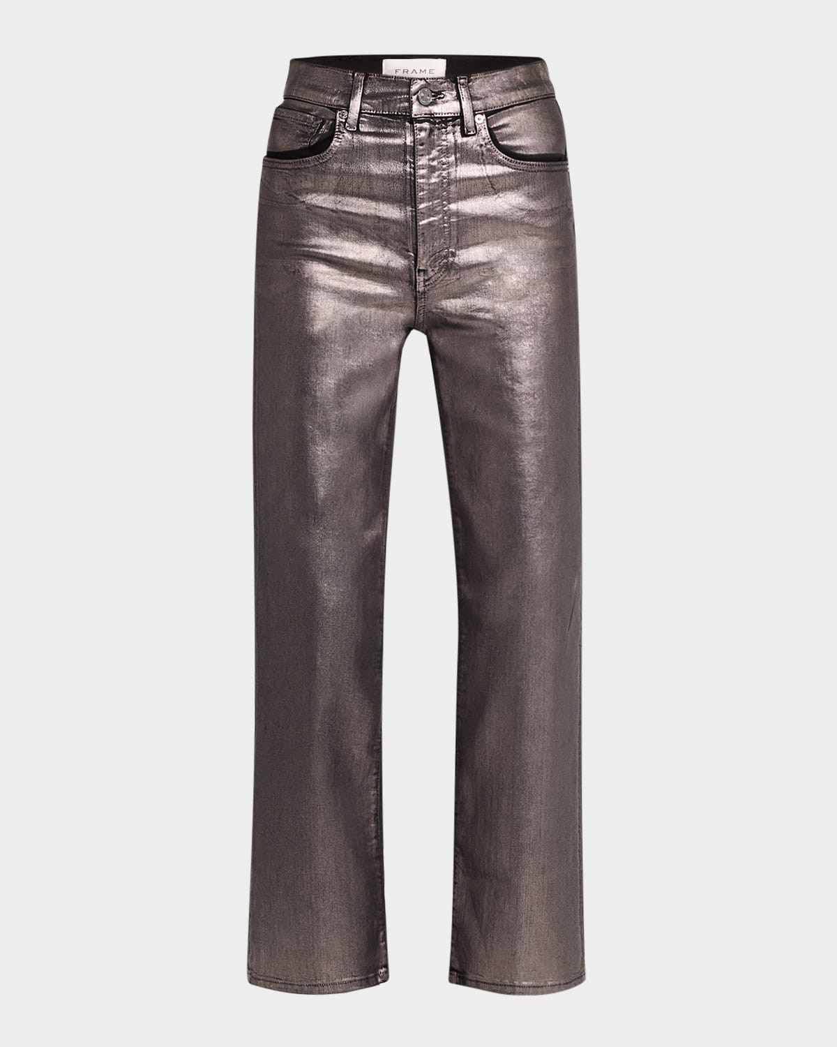 Le Sleek Straight Coated Jeans | Neiman Marcus