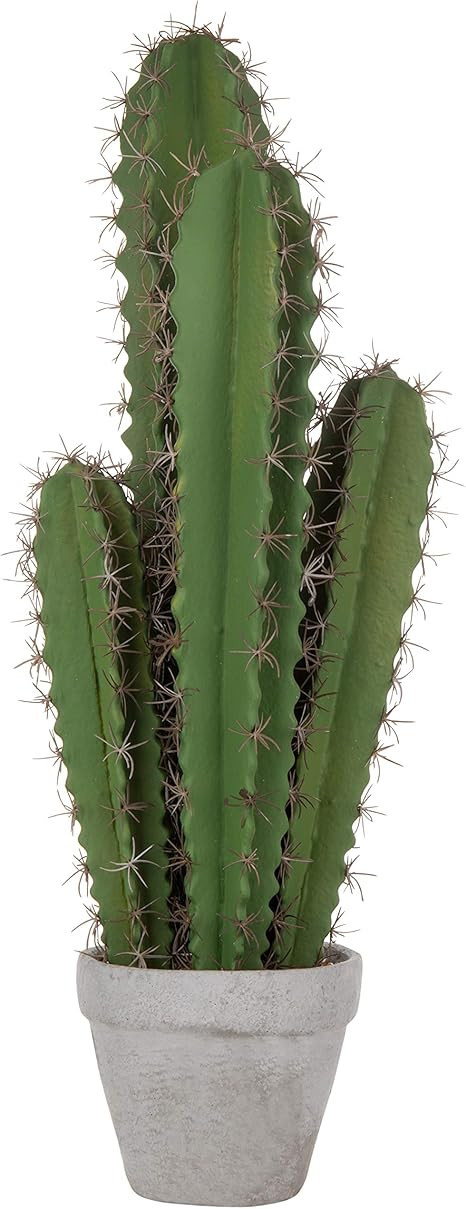 MyGift Artificial 23-Inch Hedge Cactus Plant with Gray Cement Planter | Amazon (US)