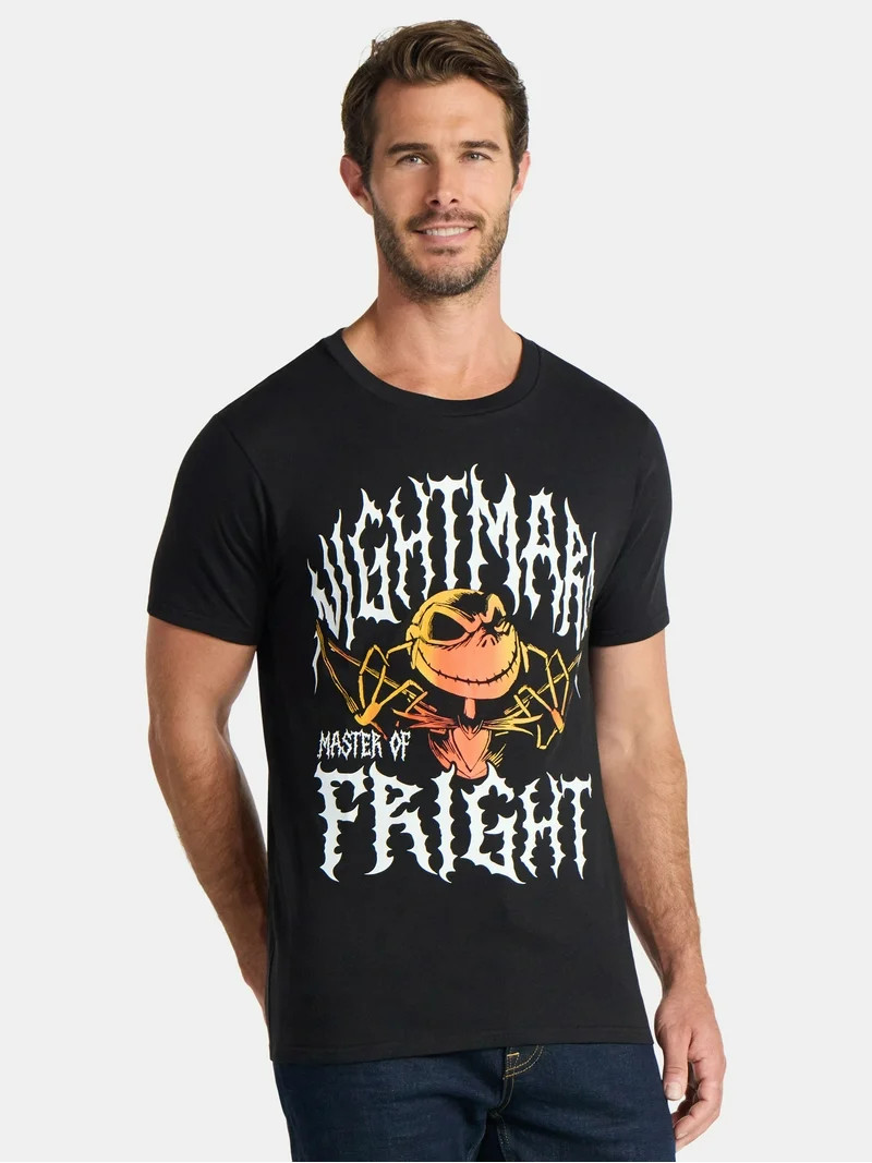 Nightmare Before Christmas Men's and Big Men's Master of Fright Graphic Tee, Sizes S-3XL | Walmart (US)