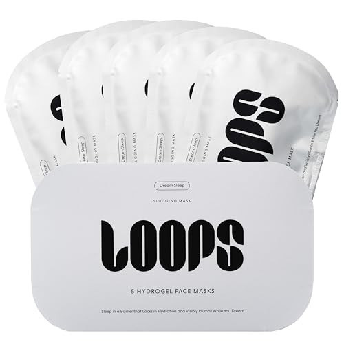 LOOPS DREAM SLEEP - Nighttime Slugging Hydrogel Facial Mask w/Natural Oils, Vitamins, Antioxidants, & Fatty Acids - Restored Skin, Toned, Plump, Hydrated - 5 pc | Amazon (US)