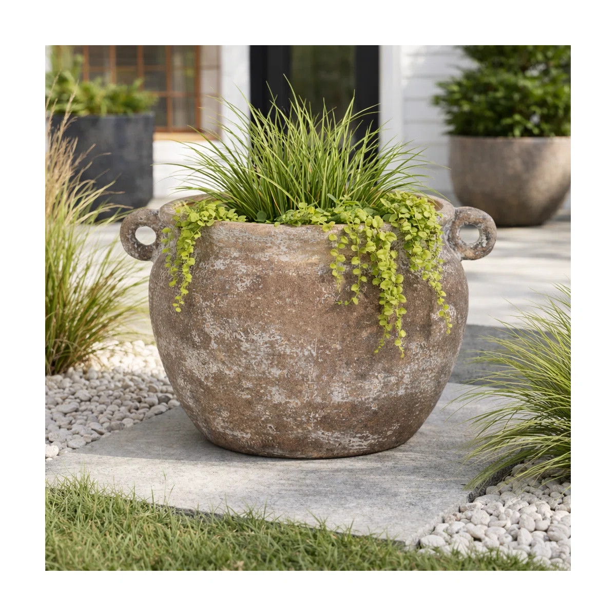 Textured Stoneware Jug Planter | Wayfair North America