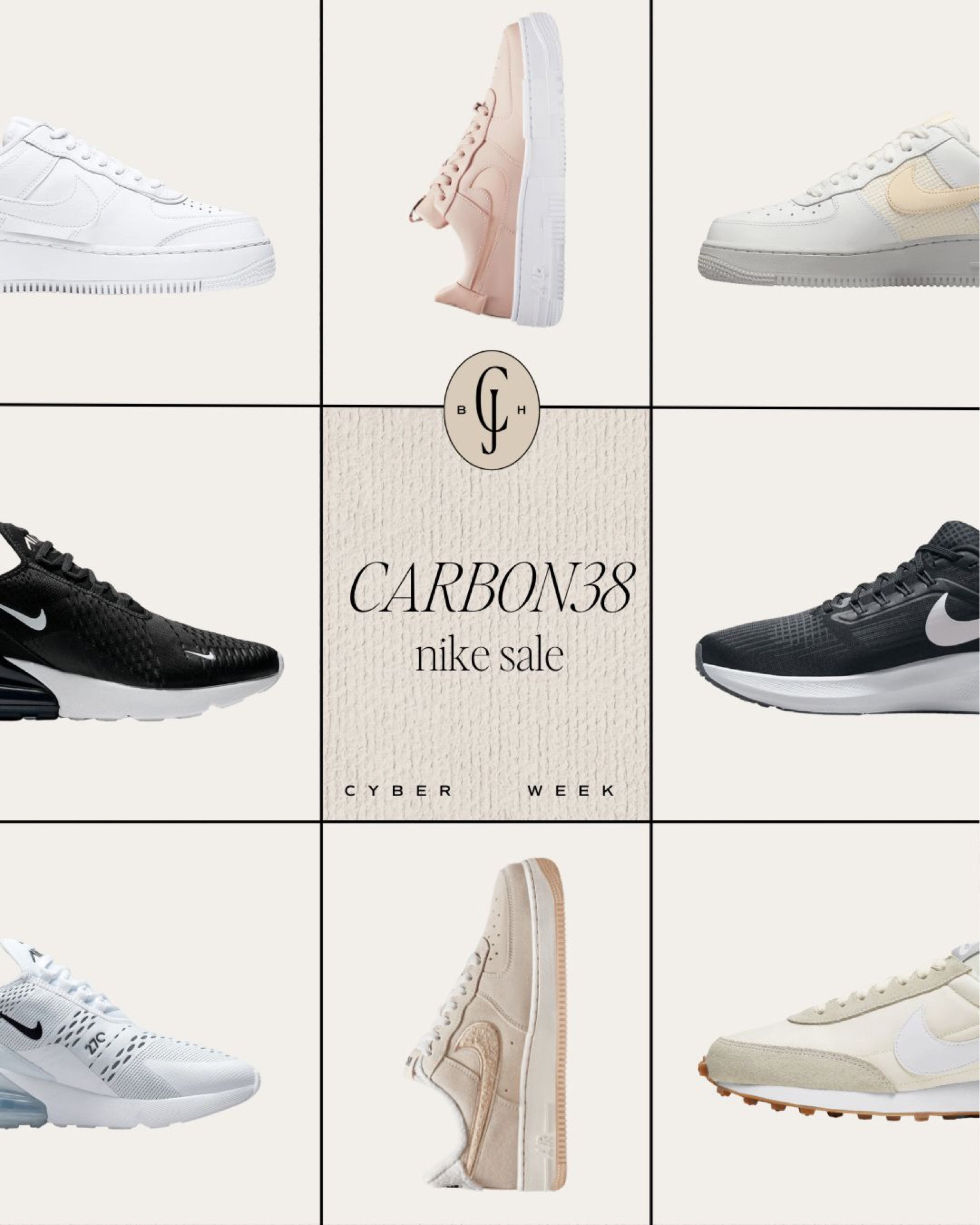 Cyber week sale alert! Nikes 25% off at Carbon38. Great styles included and going fast! Sneaker sale. Cella Jane 

#LTKsalealert #LTKshoecrush #LTKCyberweek