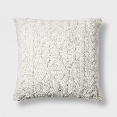 Chunky Chenille Cable Knit Oversize Square Throw Pillow - Threshold™ | Target