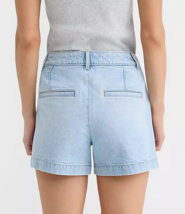 Tall Curvy Palmer Denim Shorts in Vintage Light Wash | LOFT